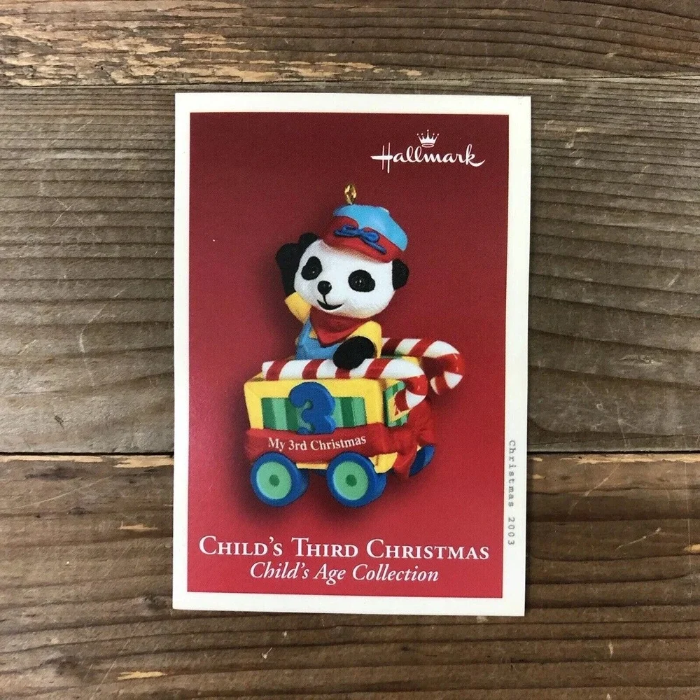 2003 Hallmark Keepsake Ornament Child's 3rd Third Christmas Holiday Panda‎ Bear
